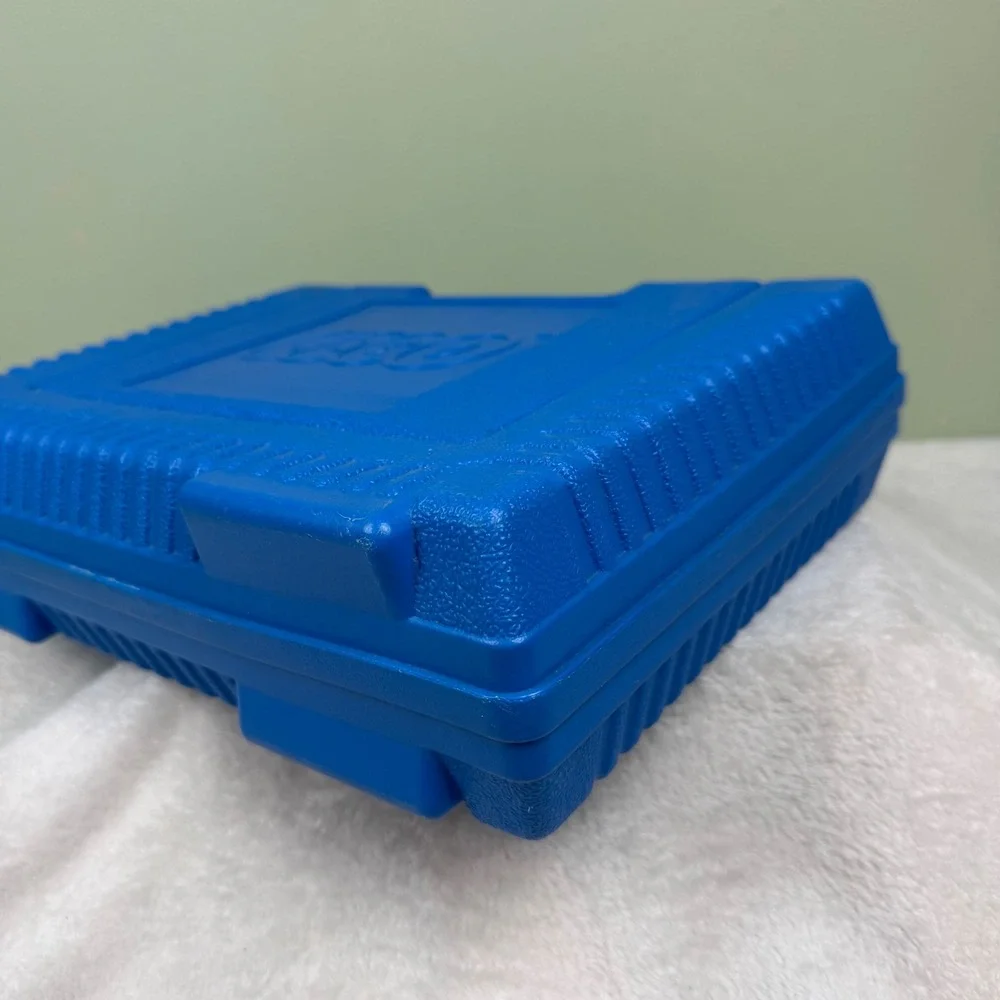 Vintage 1984 LEGO Blue Plastic Storage Carrying Case Box 10.5x12.5 Made in USA